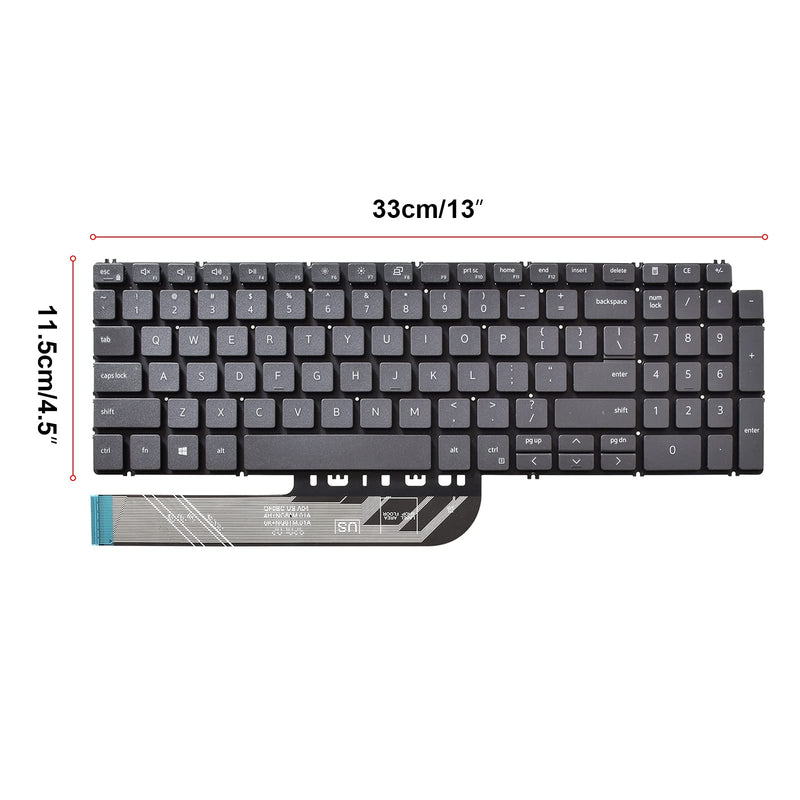SUNMALL Replacement Keyboard Compatible with Dell Inspiron 15 5501 5502 5508 5584 5590 5593 5594 5598.Inspiron 15 3501 3502 3505.Inspiron 15 7000 7590 7591 7791 Latitude 3510 US Layout No Backlit