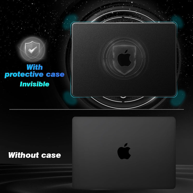 [AUSTRALIA] - EooCoo [Ultra Thin Armor] Case Compatible for MacBook Pro 16 inch 2024-2021 M3 M2 M1 A2991 A2780 A2485, [100% Match Space Black] [Anti-Fingerprint] Hard Shell&Keyboard Skin, Space Black Clear 