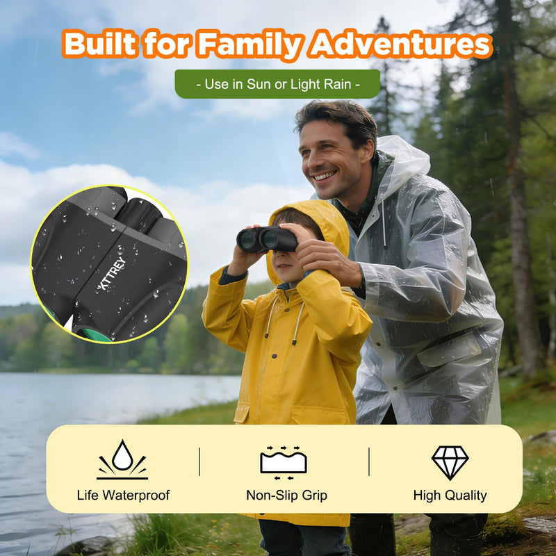 [AUSTRALIA] - 10x25 Compact Binoculars for Adults & Kids - High Power Mini Binoculars with BAK4 Prism & FMC Coating for Bird Watching, Hiking, Cruise Travel - Includes Carrying Case & Neck Strap 