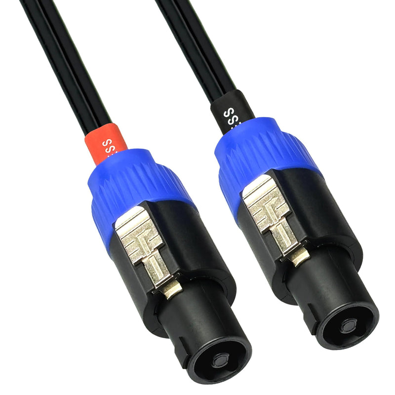 [AUSTRALIA] - CESS-133-6f Right-Angle 6.35mm 1/4 Inch TS Plug to Speakon Plug Speaker Cable, 2 Channel, Durable Heat-Shrink Protected Metal Housing (6 Feet) 6 Feet 