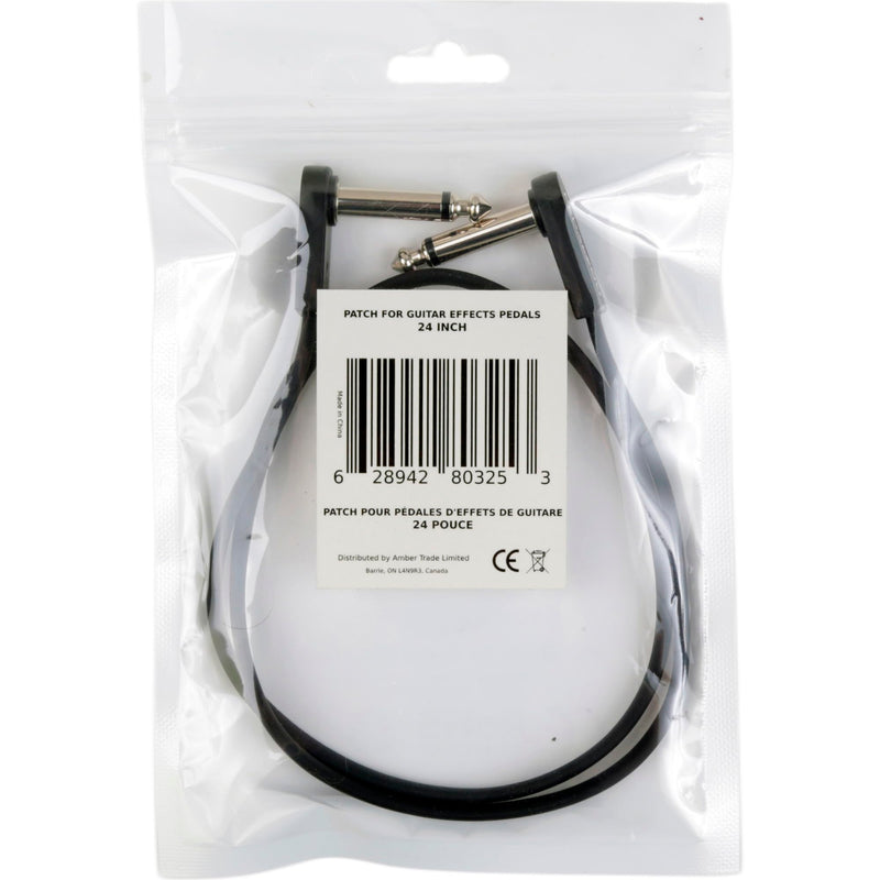 Flat Patch Cable for Guitar Effects Pedals - Space-Saving and Reliable Pedalboard Connection (24-inch) 24-inch