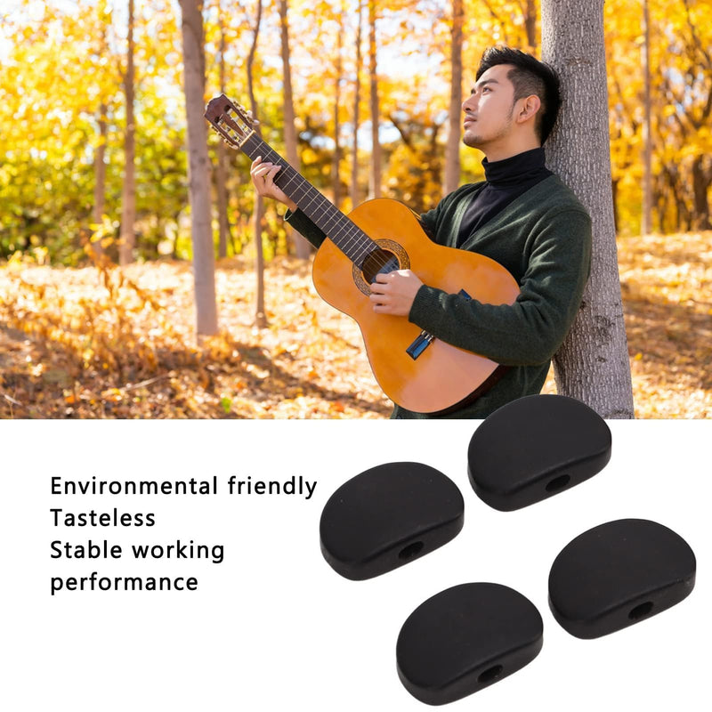 [AUSTRALIA] - 6 Set Guitar Tuning Peg Buttons, Semicircle Ebony Folk Electric and Acoustic Guitar Tuning Pegs Tuners Keys Machine Heads Replacement Buttons Knobs Handle(#1) #1 