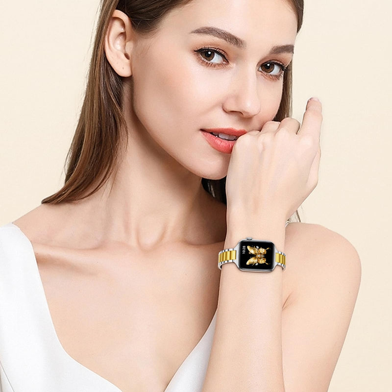 WFEAGL Band Compatible with Apple Watch Bands Women 38mm 40mm 41mm 42mm(Series 11/10),Dressy Slim band for iWatch SE Series 11/10/9/8/7/6/5/4/3/2/1