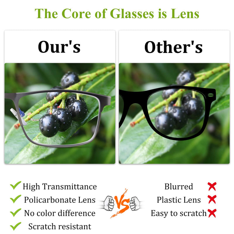 [AUSTRALIA] - 3 Pack Blue light Blocking Reading Glasses for Men, Stylish Metal Frame Readers 3 Pack Mix Color 2.0 x 