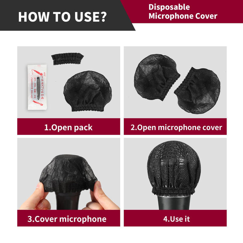 800 Pcs Microphone Cover Disposable, Disposable Microphone Covers Non Woven, Microphone Cover Windscreen Protective Cap for Microphone