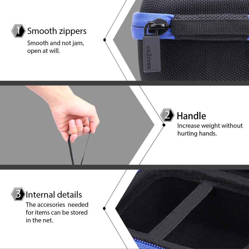 co2CREA for Zoom AMS-22 Audio Interface Hard Protective Case, Portable Travel Case Replacement Case for AMS-22
