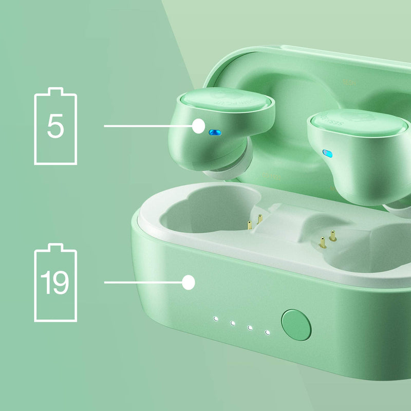Skullcandy Sesh Evo in-Ear Wireless Earbuds - Mint Pure Mint