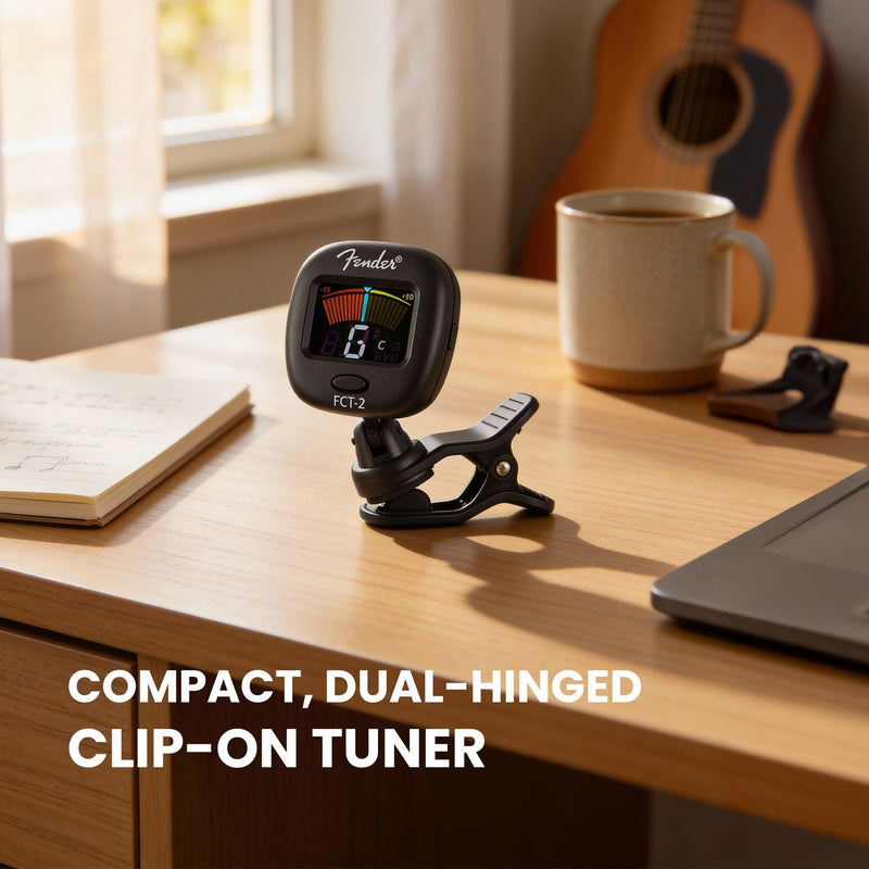 [AUSTRALIA] - Fender FCT-2 Professional Multi-Instrument Clip-On Tuner for Guitar, Bass, Ukulele, and Violin 