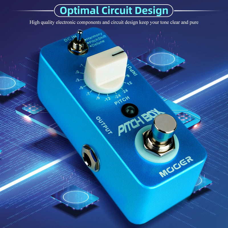 Mooer Drop Pitch Harmonizer Guitar Effect Box - MPS1 Octave Pitch Box Guitar Harmonizer Pedal with True Bypass