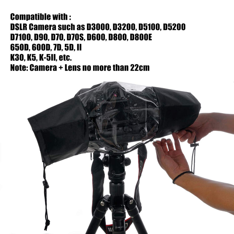 WANBY Camera Rain Cover Professional Waterproof Nylon Sleeves DSLR Camera Rain Cover Protect for Rain Snow Dust Sand