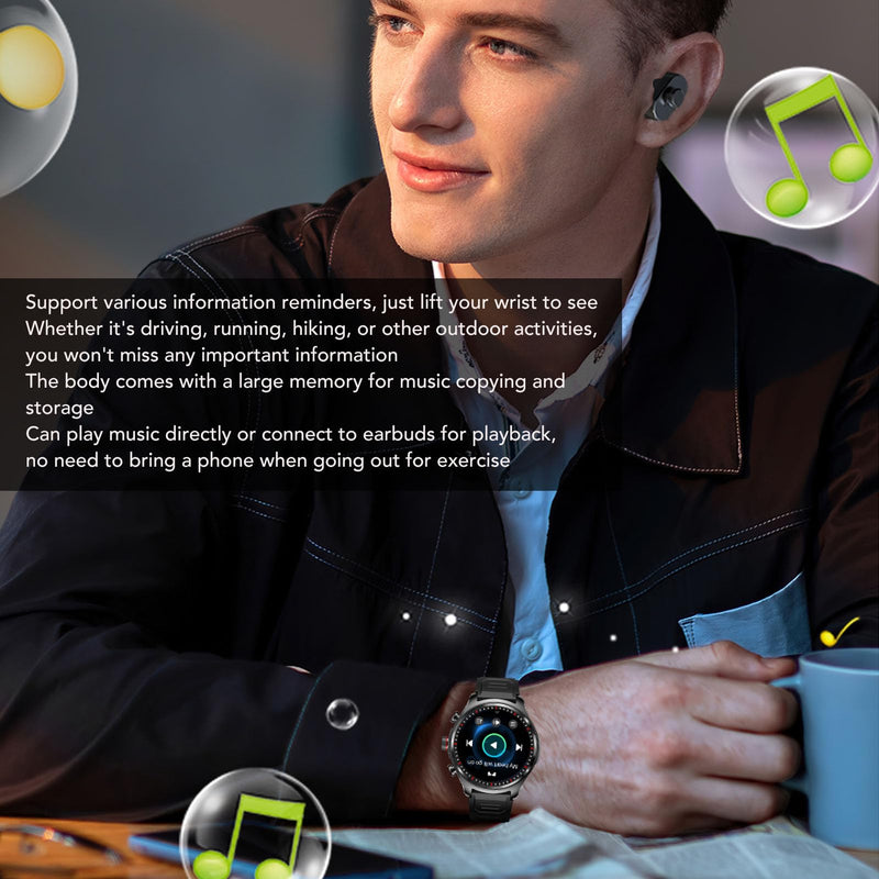 Smart Watch with Earbuds, 2 in 1 Smartwatch Fitness Tracker with 1.53 Inch HD Screen, Long Time Standby Sports Smart Watch with Sports Modes, Bluetooth Dual Calling Black