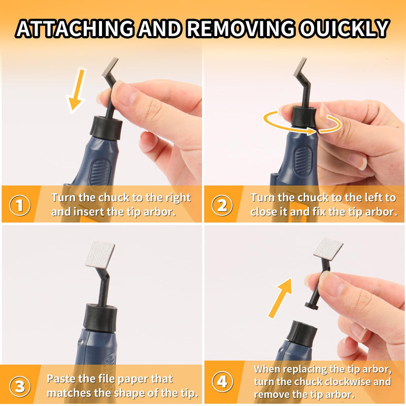 Bucasso Cordless Pen Sander Variable Speed Multipurpose Power Tool for Grinding, Polishing, Finishing, DIY Crafts (Blue) Blue