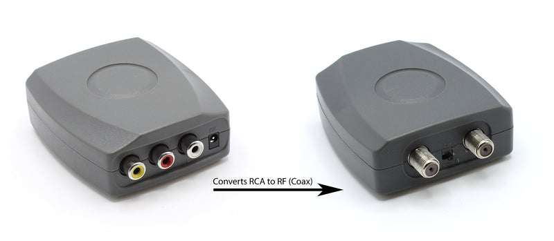 THE CIMPLE CO RF Modulator - RCA Composite to RF Coaxial - Converts Standard Definition Signals to Coax, Includes AV Cable