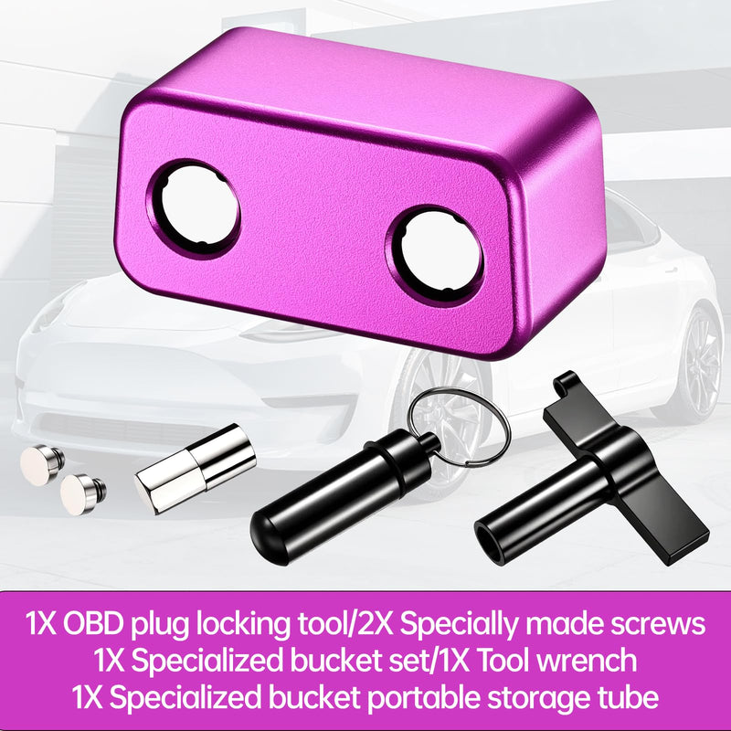 OBD2 Port Anti-Theft Lockout Tool, OBD Port Protector for Cars/SUV/Trucks、obd2 Lock Anti Theft Protector (Purple) Purple