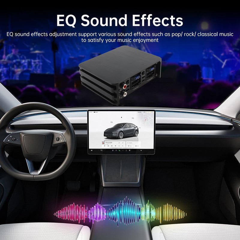 4-Channel Full-Range Amplifier, 4 Channel 80W x 4 Class A/B Audio Modification Power Amplifier Digital Sound Processor for Android Car Player
