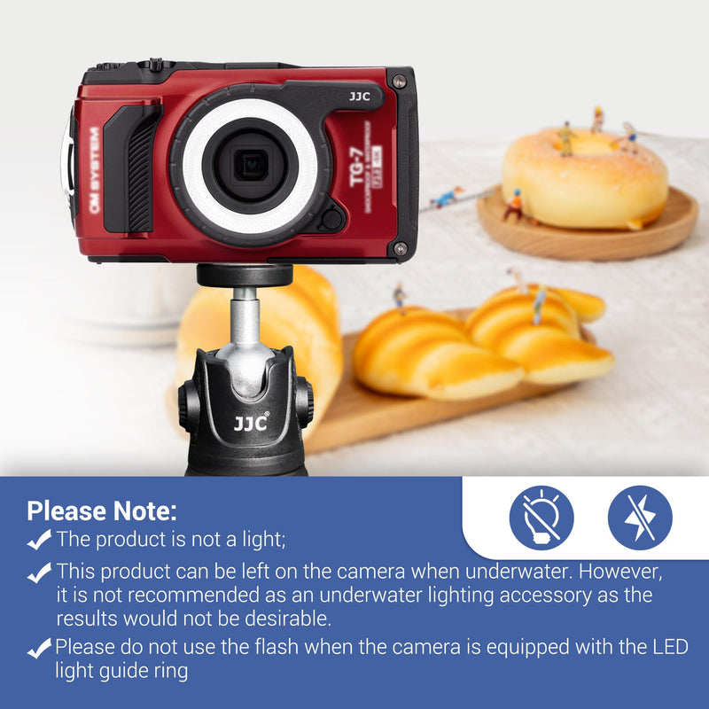 JJC LED Light Guide with Conversion Lens Adapter for Olympus Tough TG7 TG6 TG5 TG4 TG3 TG2 TG1