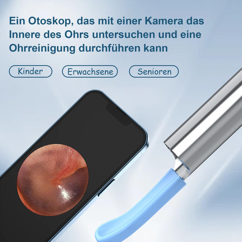 VITCOCO WI-FI 1080P Ear Wax Remover Otoscope, IP67 Waterproof Ear Cleaner for Adults, Ear Cleaning for iPhone, iPad and Android Smartphones