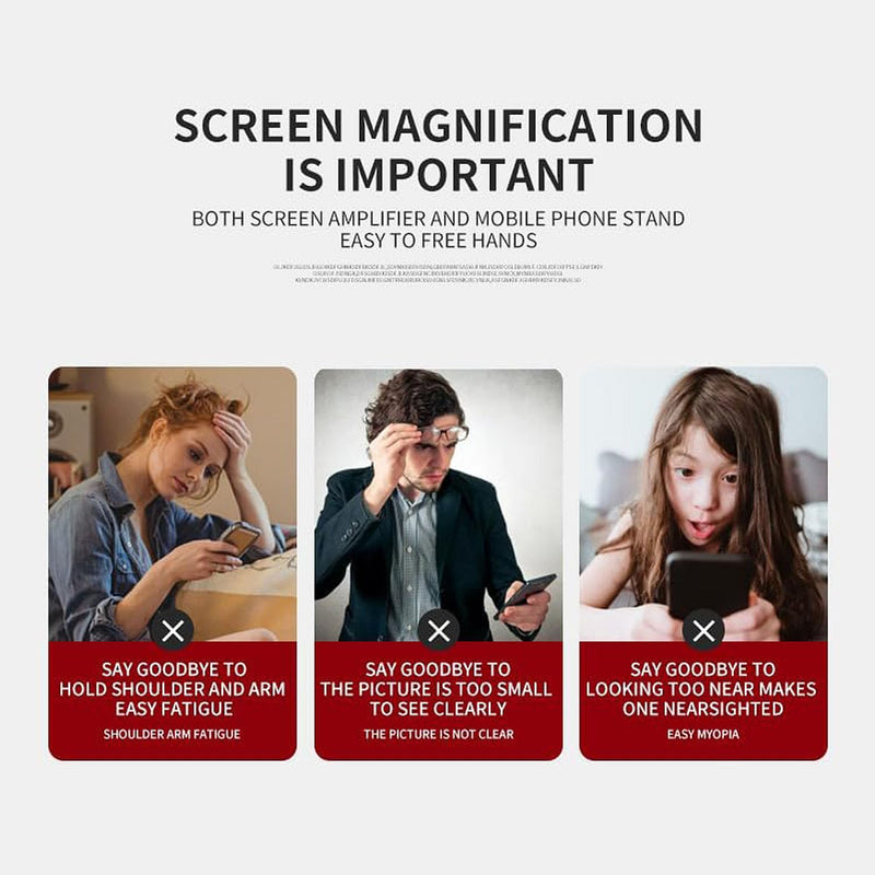 [AUSTRALIA] - FLY KAN 12" Foldable Smartphone Screen Magnifier for cell phone, Portable 3d hd Mobile Phones Video Amplifier with Vertical and Horizontal Magnifying display for smartphones, for Watching Movie Videos 