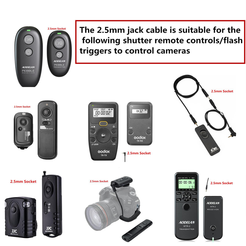 [AUSTRALIA] - 2.5mm-Micro USB Camera Remote Shutter Release Cable Wire for Samsung Accessories Nx1000/Nx2000/Nx300 Used for Connecting Wireless Remote Controls Flash Triggers and Shutter Controllers (SR2NX2) 2.5mm-Micro cable 