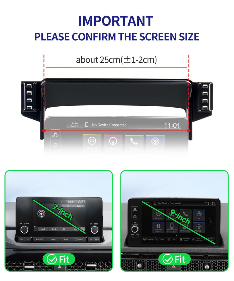 Auto Clamp Car Phone Holder for Honda CR-V, HR-V 2023-2026, 7/9" Screen | Universal Mechanical clip Cell phone Mount Accessories Fit iPhone Android,Automobile Cradle GPS Dashboard Navigation Bracket