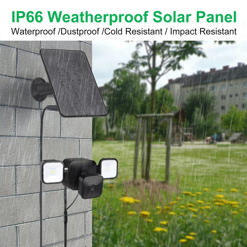 [AUSTRALIA] - Solar Panel for Blink Outdoor 4 /(3rd Gen) Floodlight + Blink Outdoor Camera,16.5Ft/5m Weatherproof Cable Power Your Blink Floodlight Camera Continuously (Floodlight & Camera NOT Included) 1 