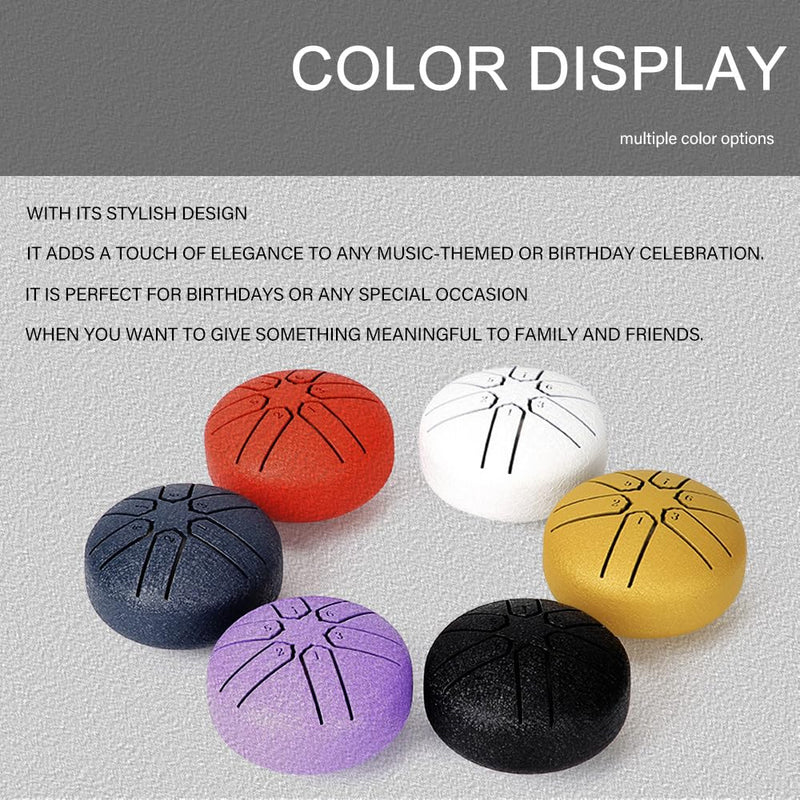 Steel Tongue Drum Rain Chime, Rain Drum for Outside, Rain Drum Instrument for Outside, Steel Tongue Drum Rain Chime Waterproof, Steel Tongue Drum 3 Inches 6 Notes, Mini Handpan Drum (Purple) Purple