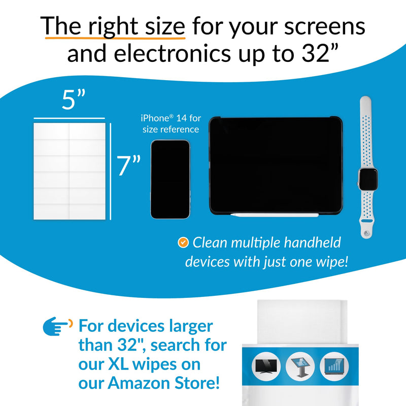 [AUSTRALIA] - Screen Cleaner Wipes by iCloth – Individually Wrapped – Travel Size – Streak-Free – Clean Your Phone, iPad, Laptop, Computer Screen and More – 24 Wipes (5" x 7") 24 Count (Pack of 1) 