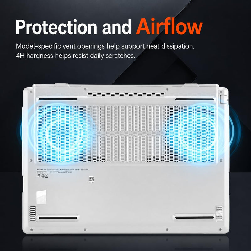 Laptop Case Set for 2026 Legion 5i/5a Gen 11 Intel/AMD (15″) | 4-piece set with frosted PC shells to help reduce scratches and wear, vented bottom, keyboard cover and screen protector