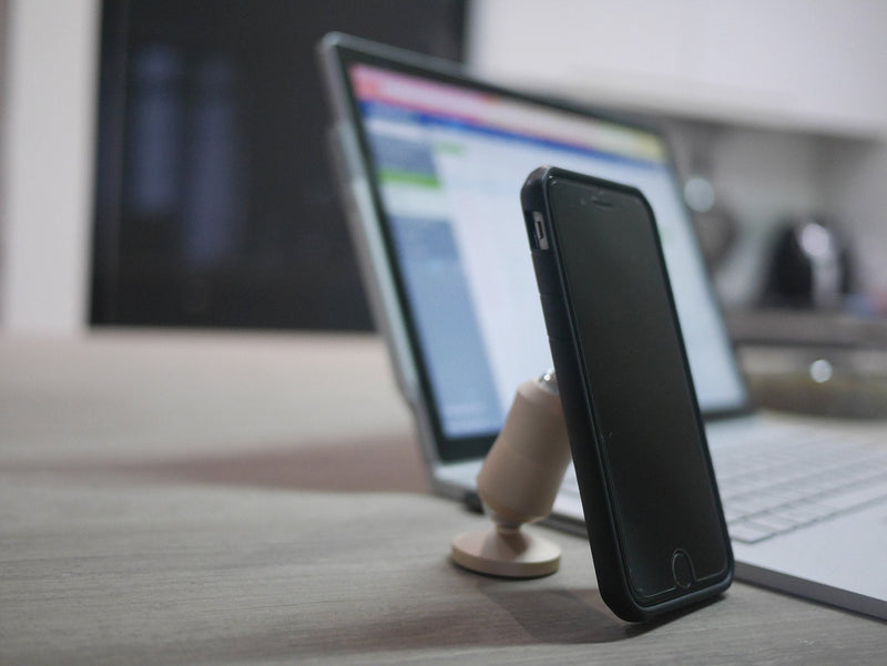 The Original Dual Magnetic Movable Phone Holder and Tablet Mount (Rose Gold) Rose Gold