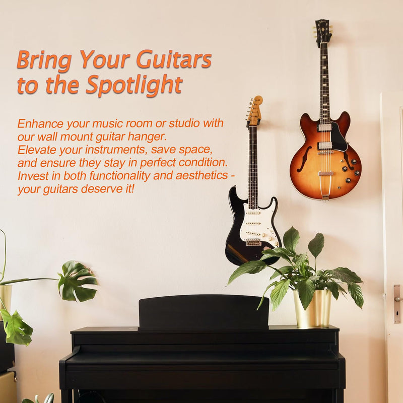 [AUSTRALIA] - Sound harbor Guitar Wall Mount 5 Pack Wall Hangers for for Acoustic Electric Bass Guitar and More 5Pack Hanger 