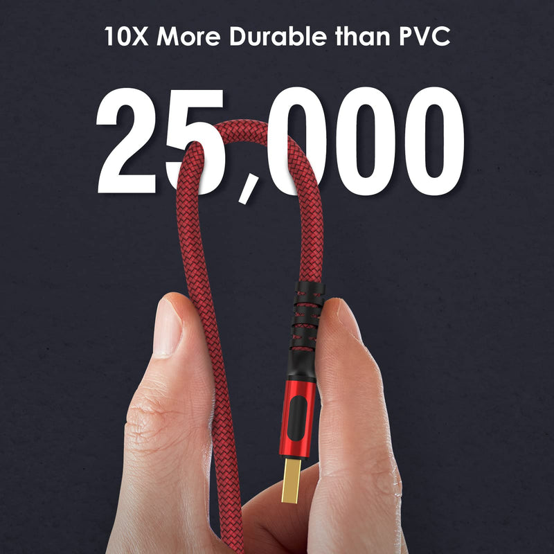 54Gbps DisplayPort 2.1 Cable 25FT, DP 2.1 Cable 16K@30Hz, 8K@120Hz, 4K@240Hz, 2K@360Hz, HDR, HDCP DSC 1.2a for FreeSync G-Sync Gaming Monitor 4090 3090Ti 7900XTX 25Feet