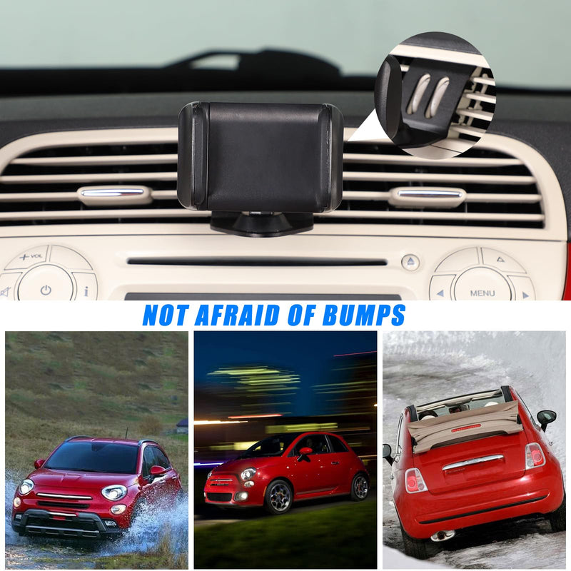 HAPPYHORSE Car Phone Mount Compatible with Fiat 500/500 Abarth 2010-2015 Central Control Air Vent Phone Holder Phone Mount Accessories (Style C)