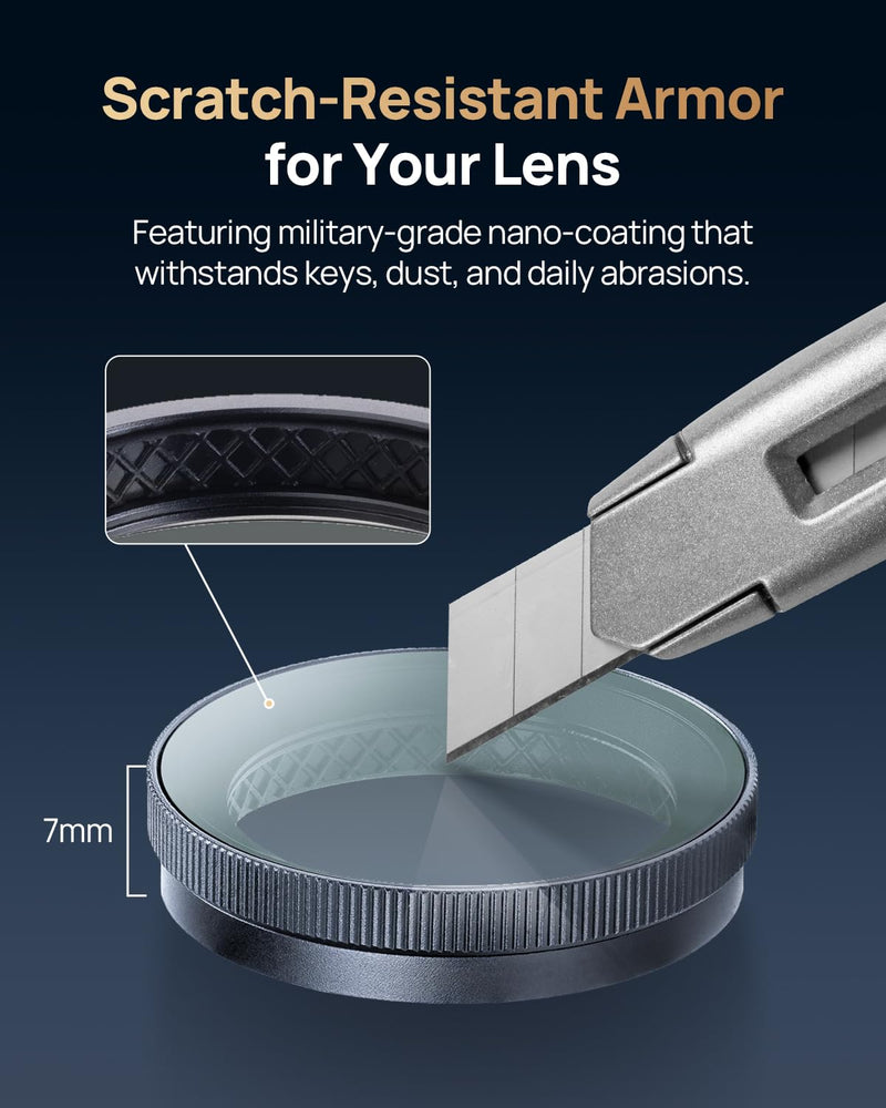 CPL Filter for 70mai T800&T800E Dash Cam, Anti-Glare Polarizing Lens with Snap-On Design, Scratch-Resistant & Enhance Clarity.