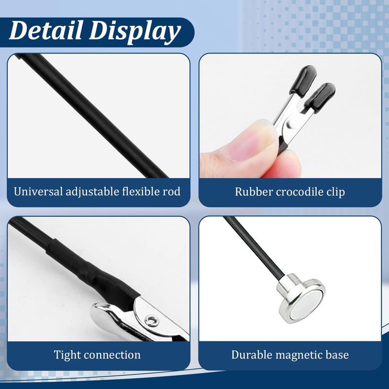 [AUSTRALIA] - Third Hand Soldering Aid with Magnetic Base and 8 Flexible Gooseneck Arms 28.5cm Tool with Magnetic Arms with Alligator Clips for Precision Work, Soldering, Model Making and Repairs 