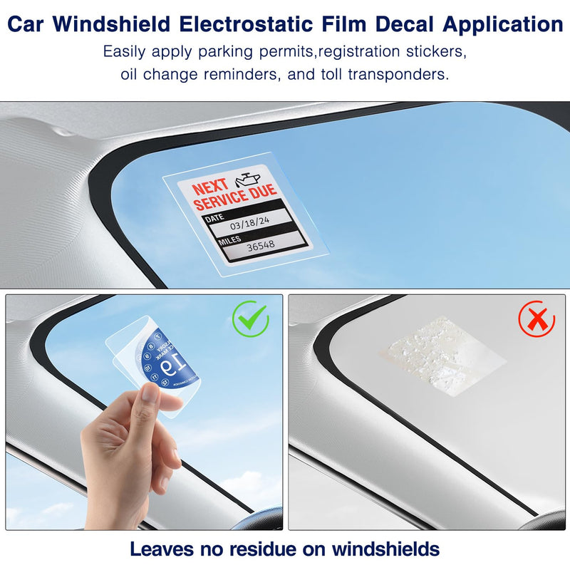 Car Windshield Electrostatic Film and Double-Sided Sticker Adhesive Pad for Mounting Dash Cam, Camera, Windshield Sticker Applicator Car Decals Sticky Pad 10