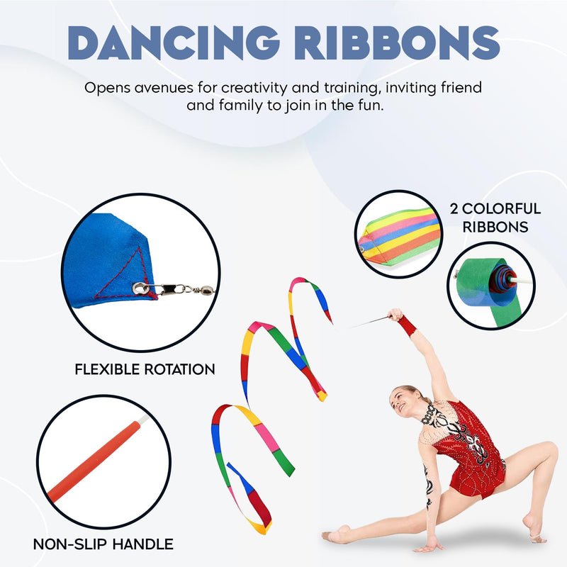 [AUSTRALIA] - 20 inch Twirling Marching Baton in Stainless Steel with Rubberized Ends Mini Shaft 3/8 with 2 Dancing Ribbons (20 Inch) 20 Inch 