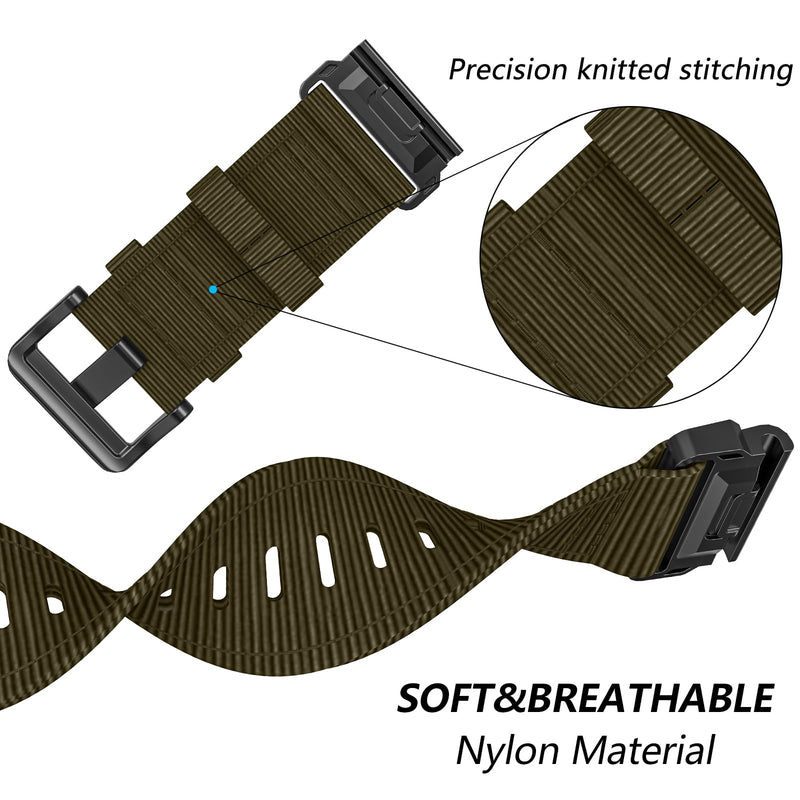 26mm Sport Band for Fenix 8 AMOLED 51mm/7X Pro/7X/6X Pro/6X/5X Plus/5X/3 HR/3,Quickfit Watch Strap Compatible with Enduro 3 2/epix Pro 51mm/Descent Mk3i 51mm/tactix 7 Pro