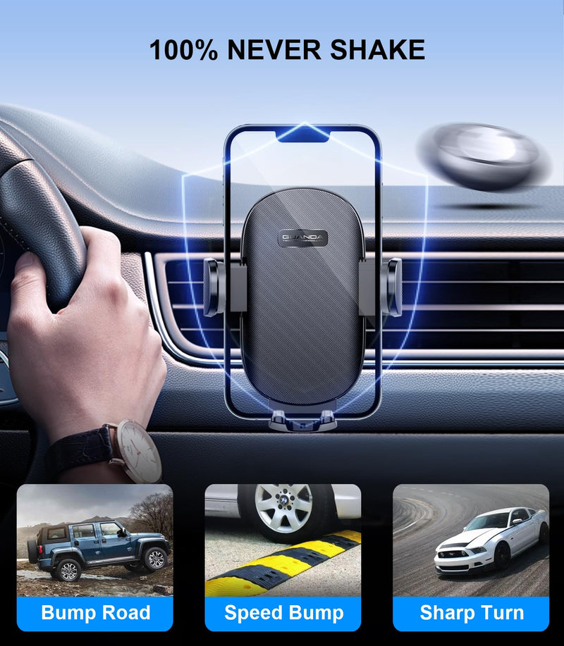 CD Phone Holder for Car, Stable CD Slot Mount for Thick Cases, 360° Viewing | Fits most 4–7-inch smartphones and GPS devices, including iPhone, Samsung Galaxy, Google Pixel, Motorola, Huawei, LG and more Black
