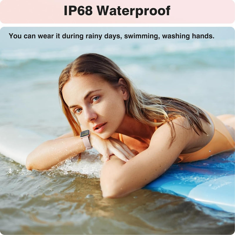Smart Watch for Women Men Android & iOS, Alexa Built-in [1.8" +1.27'' HD Screen] IP68 Waterproof Fitness Watch with Bluetooth Call (Answer/Make), Heart Rate/Sleep/SpO2 Monitor, 105 Sports Track