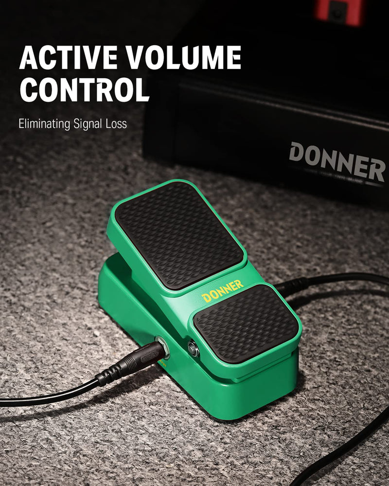 Donner Volume Pedal, Viper 2 in 1 Passive Volume Expression Pedal, Guitar Volume Pedal Pure Analog EXP Pedal Expression Volume