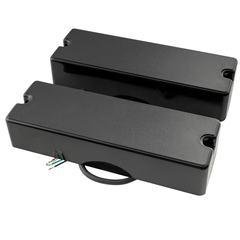 Artec MDC6 Ceramic Magnet Soapbar Style Bass Pickup Neck Bridge Pickups Set 16K for 6-String Bass, Black Black Set