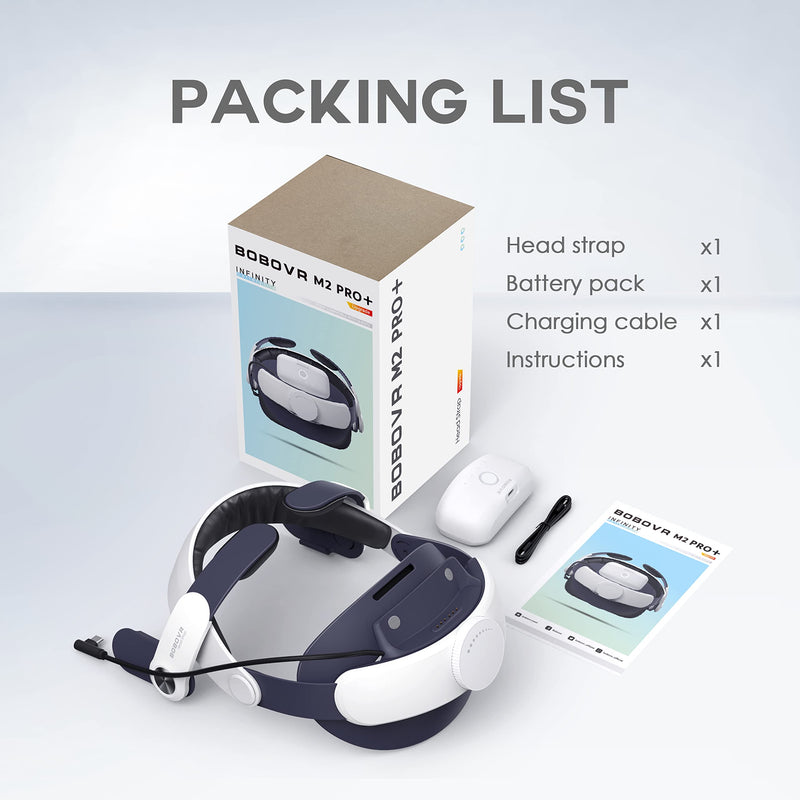 [AUSTRALIA] - BOBOVR M2 Pro Battery Pack Head Strap Accessories, Compatible with Quest 2,Magnetic Connection and Lightweight Design, Replaceable Hot Swap Power Bank 
