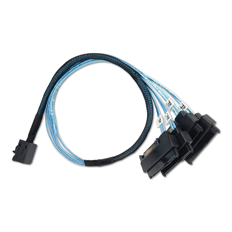 Storage Configurations Cable Mini SAS HDD SFF-8643 to 4 SFF-8482 with 15-pin Power Port Cord (1 Cable, 0.5 Meter / 1.6 Feet) 1 Cable