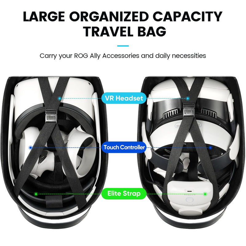 SARALR Hard Carrying Case and Travel Case for Meta Quest 3S/Quest 3/Quest 2