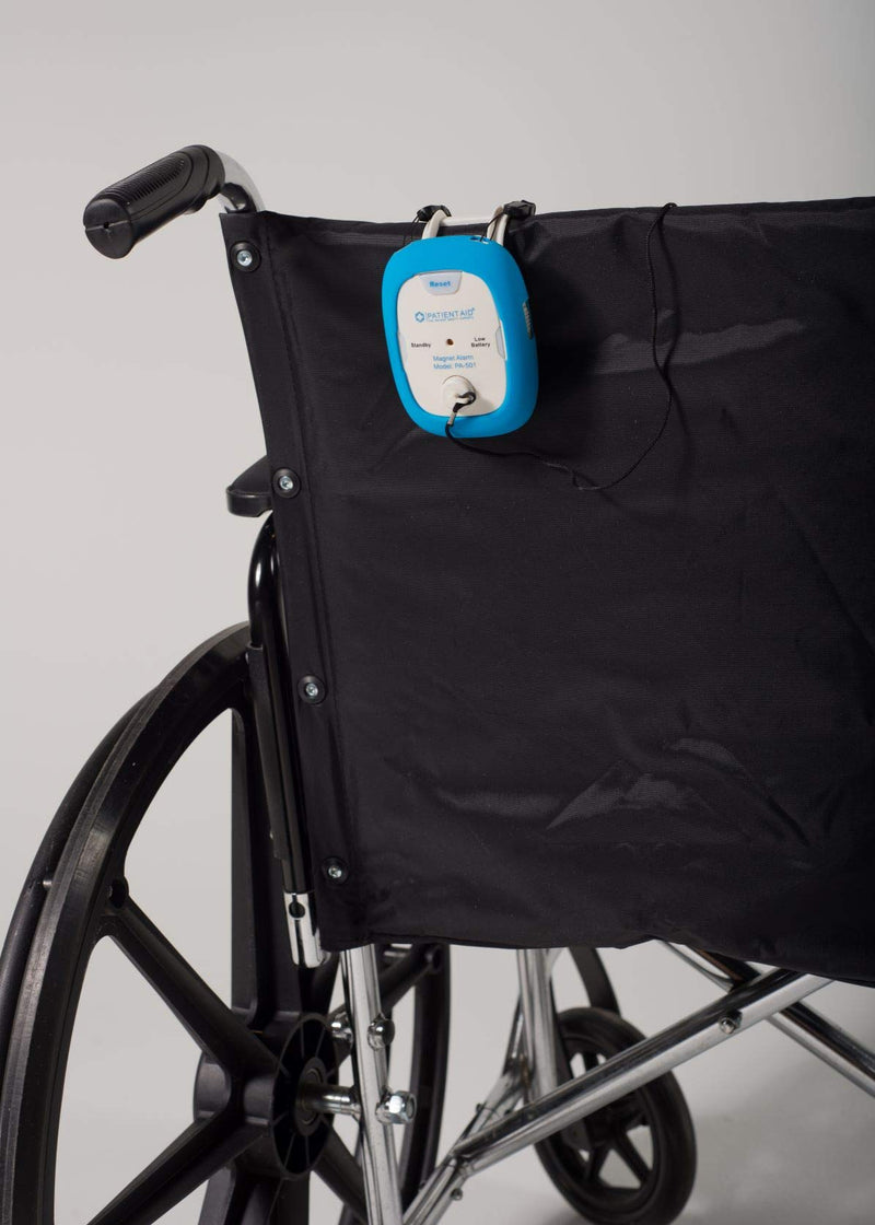 Patient Aid Chair & Bed Alarm - Magnet Pull Cord Alarm for Elderly & Dementia Patients - Helps Prevent Falling & Wandering - with Battery, Magnetic Caregiver Alert & 3 Mounting Options