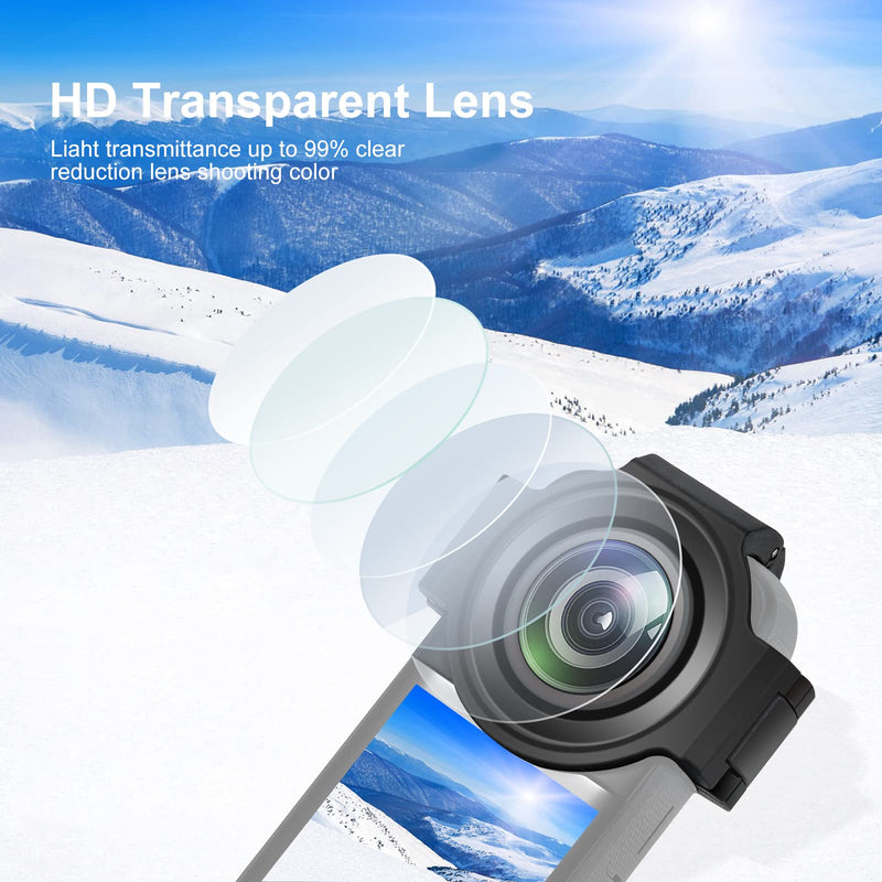 Upgrade Lens Guard for Insta360 X3 Protective Cover Case for Insta360 Camera Accessories(Optical Glass Lens Cap) Snap-on