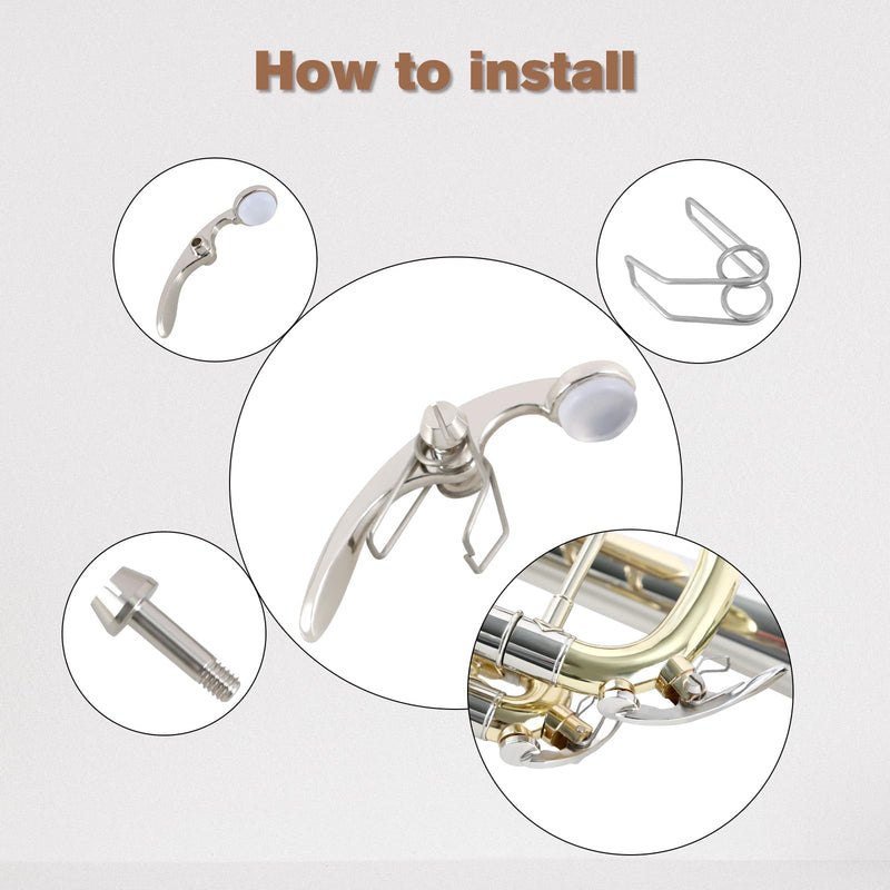 EASTROCK Trumpet Repair Kit Trumpet Finger Buttons Trumpet Parts 1Set Trumpet Piston Repair Tool