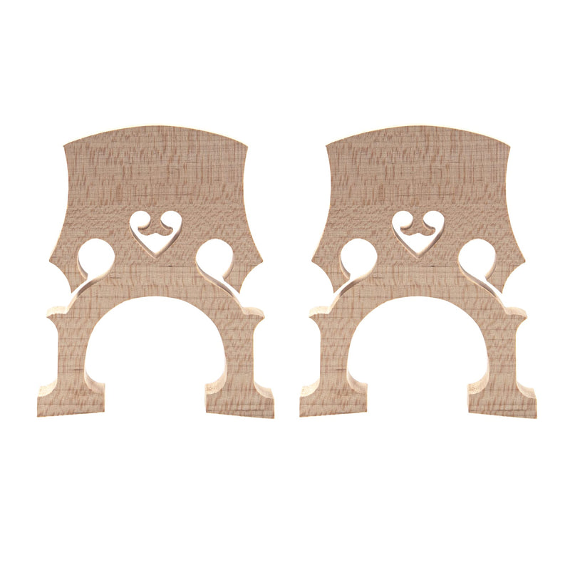 2Pcs Yootones Cello Bridge, Maple Wood 3/4 4/4 Cello Bridge Maple Wood Self-Adjusting Fitted Bridge Compatible with Cello Musical Instrument Accessory (3/4)