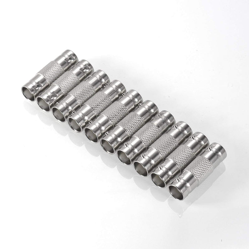 10 Pack BNC Female to BNC Female CCTV Security Camera Adapter Coupler Straight Extender Connector 10-PACK