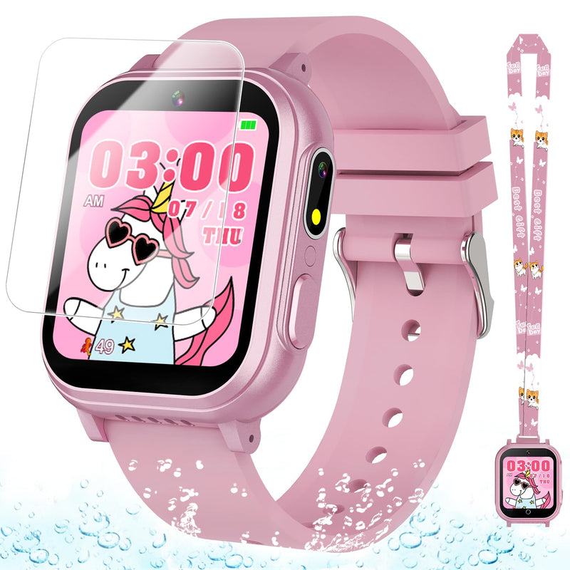 Sedzofan Kids Smart Watch with Case & Kids Waterproof Smart Watch Gift for Girls Age 5-12